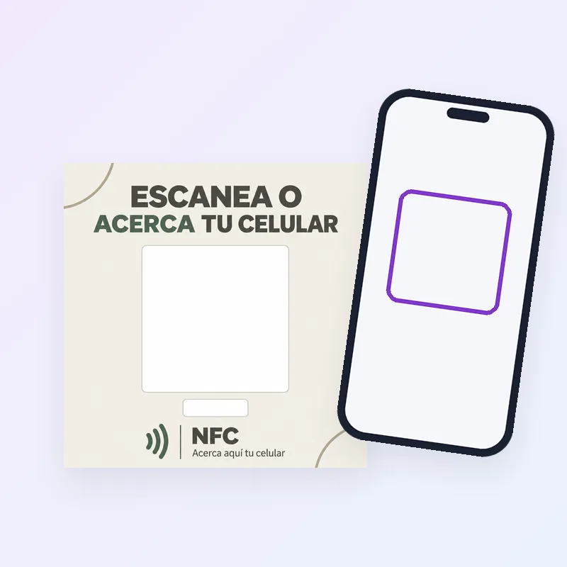 Celular escaneando el código QR