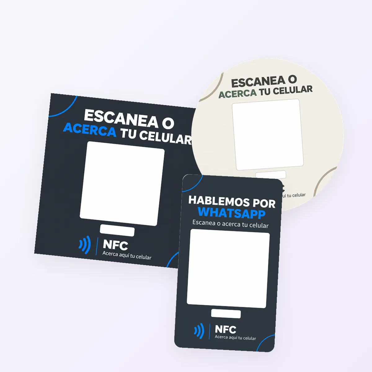 Sticker adhesivo QR + NFC